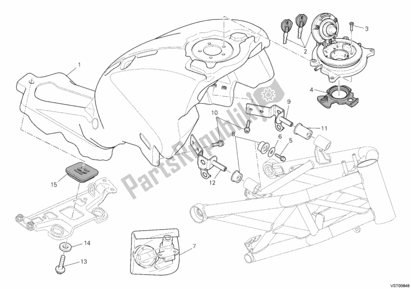 Toutes les pièces pour le Réservoir D'essence du Ducati Monster 795-Thai 2012